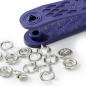 Preview: 200 Druckknöpfe Jersey Zackenring silber 10 mm
