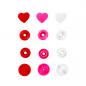 Preview: Druckknöpfe Color Snaps Herz