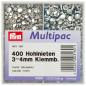Preview: Hohlnieten 3-4 mm 7,5 mm Silberf. Messing