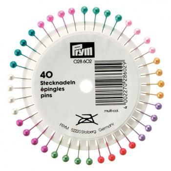 Perlkopf-Stecknadeln bunt sortiert 0,58 x 40 mm