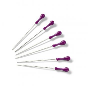 Stecknadeln mit Griff 38 x 0,58 mm silberfarbig violett