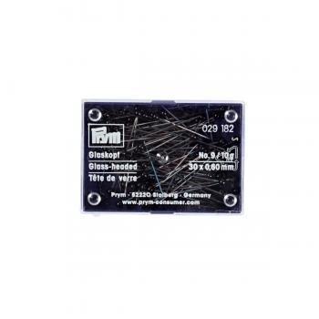 Glaskopfnadeln ST 9 schwarz 0,60 x 30 mm