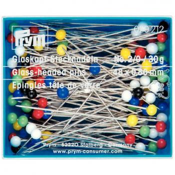 Glaskopfnadeln ST 2/0 bunt 0,80 x 48 mm
