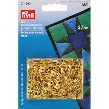 Sicherheitsnadeln MS 1 goldfarbig gebogen 27mm