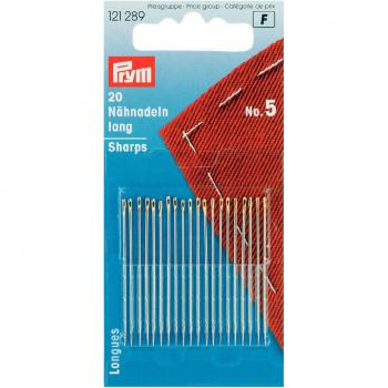 Nähnadeln lang ST 5 silberfarbig 0,80 x 40 mm