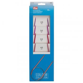 Rundstricknadel-Set ALU farbig 2,5-4,0 mm 80 cm