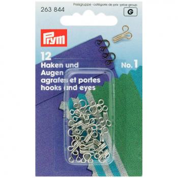 Federhaken und Augen MS 1 silberfarbig