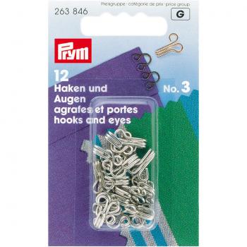 Federhaken und Augen MS 3 silberfarbig