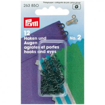 Federhaken und Augen MS 2 schwarz