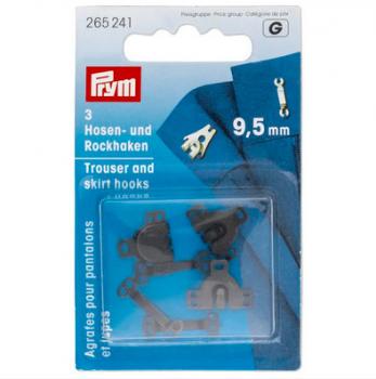 Preview: Hosenhaken und Stege MS schwarz 9,5 mm