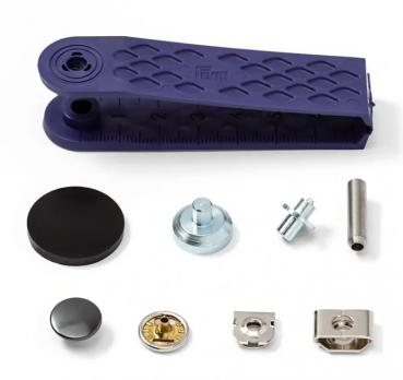 4 Hosenhaken und Stege ST silberfarbig/brüniert 13 mm