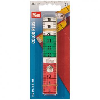 Maßband Color Plus mit Knopf 150 cm 60 inch