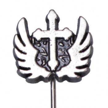 Anstecknadel Flügel und Kreuz 13 x 14,5 mm 