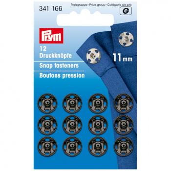 Annäh-Druckknöpfe MS schwarz 11 mm