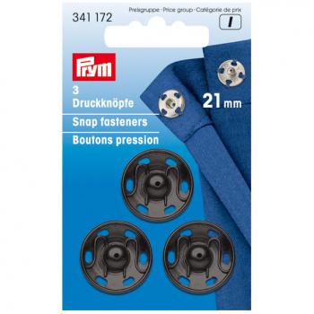 Annäh-Druckknöpfe MS schwarz 21 mm