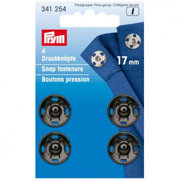 Annäh-Druckknöpfe MS schwarz 17 mm
