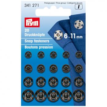 Annäh-Druckknöpfe MS schwarz 6-11 mm