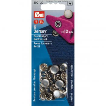 Jersey-Druckknöpfe 12 mm perlmuttfarbig Nachfüll-Pack