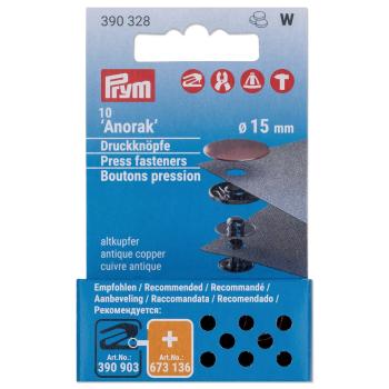 Anorak Druckknöpfe 15 mm Nachfüll-Packungen von Prym