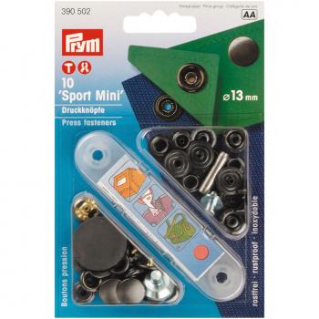 10 Druckknöpfe Sport-Mini 13 mm brüniert von Prym