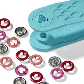 Preview: Druckknopf Jersey Color MS 8 mm rot