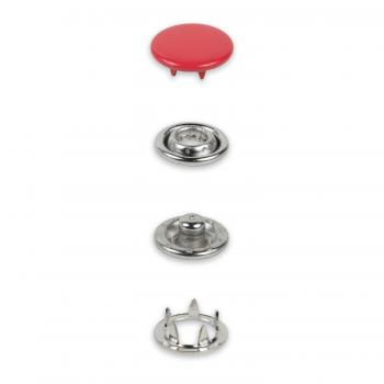 Preview: 20 Jersey-Druckknöpfe rot/silberfarbig