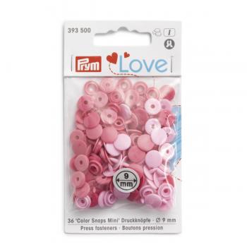 Prym Love Color Snaps Mini 9 mm Mischpackung rosa