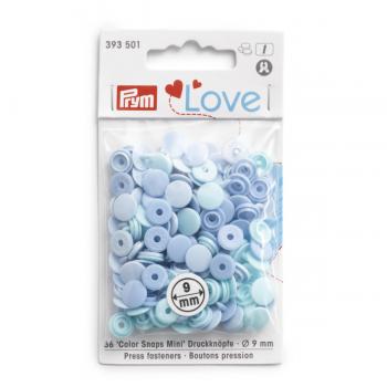 Prym Love Color Snaps Mini 9 mm Mischpackung hellblau