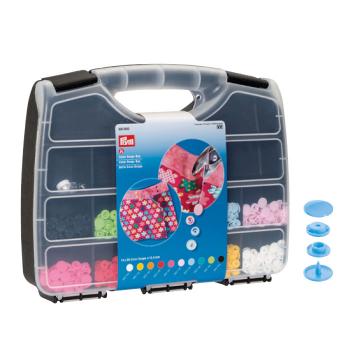 Color Snaps Box mit 300 Knöpfen + Werkzeug-Set