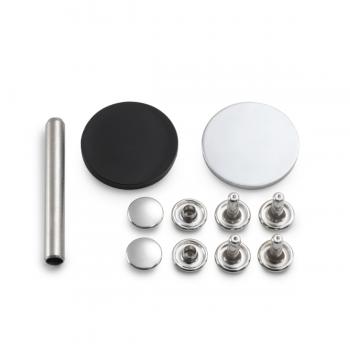 15 Hohlnieten 4-6 mm Klemmber. 9mm MS silber