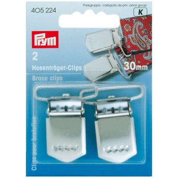 Hosenträger-Clips ST silberfarbig 30 mm