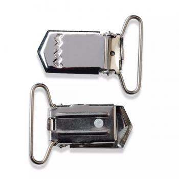 Hosenträger-Clips ST silberfarbig 25 mm