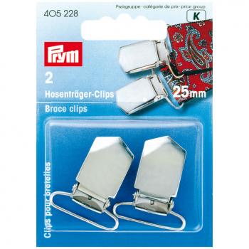 Hosenträger-Clips ST silberfarbig 25 mm