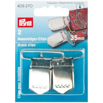 Hosenträger-Clips ST silberfarbig 35 mm