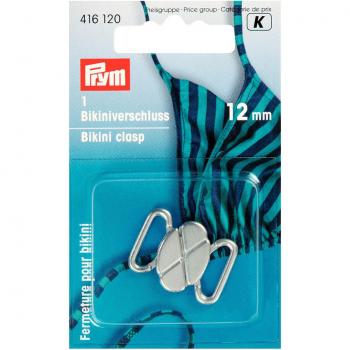 Bikiniverschluss ST silberfarbig-matt 12 mm