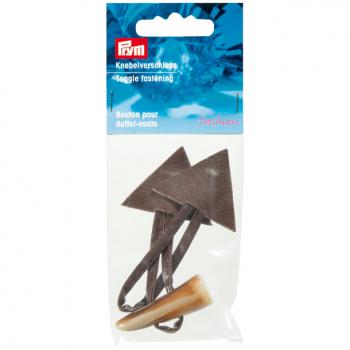 Knebelverschluss 15 x 5 cm braun