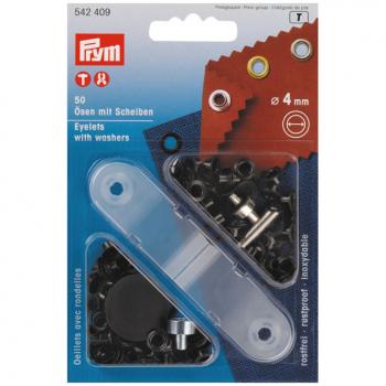 Ösen und Scheiben MS brüniert 4,0 mm
