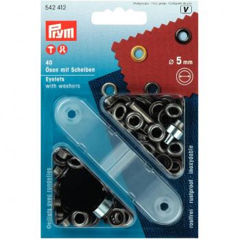 40 Ösen und Scheiben MS alteisen 5,0mm