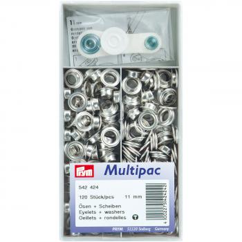 Ösen und Scheiben MS silberfarbig 11,0 mm