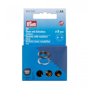 32 Ösen mit Scheiben 8 mm bunte Ausführung