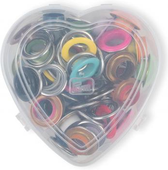 44 Ösen und Scheiben bunt gemischt 14 mm