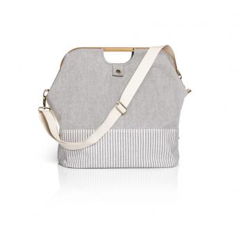Store & Travel Bag canvas & bamboo S grau