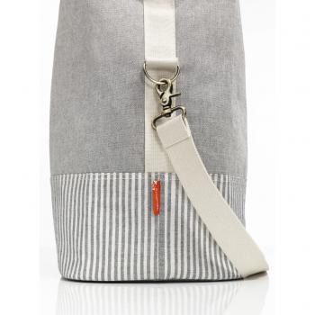 Store & Travel Bag canvas & bamboo M grau