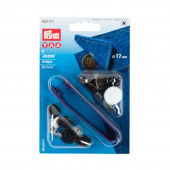 NF-Jeans-Knöpfe MS altmessing Blume 17 mm