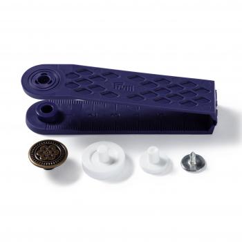 NF-Jeans-Knöpfe MS altmessing Blume 17 mm