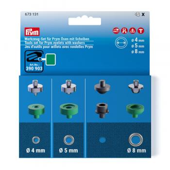 Werkzeug-Set für Ösen mit Scheiben 4+5+8 mm