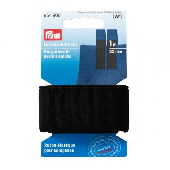 Latzhosen-Elastic 35 mm schwarz