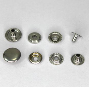 17 mm Ringfederdruckknöpfe "S+C" Silber