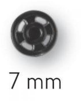 Annäh-Druckknöpfe KST rund schwarz 7 mm