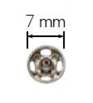 Annäh-Druckknöpfe MS 7 mm silberfarbig